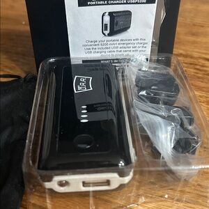 Compact Portable Black USB Charger NWT
